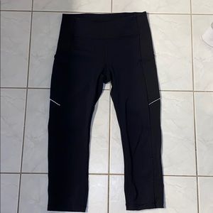 Black lululemon capris (worn but cleaned)